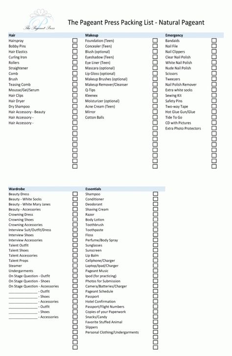 Packing for a pageant can be quite a task and I've seen many times people forgetting something. The Pageant Press created your ultimate pageant packing lists for each pageant category, so you never... Natural Pageant Hair, Pageant Hair And Makeup, Natural Pageant, Pageant Interview Outfit, Pageant Questions, Pageant Prep, National American Miss, Pageant Tips, Pageant Mom