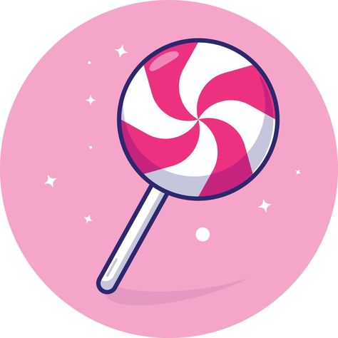 Simple cartoon illustration of a pink lollipop. Food concept. isolated background Lollipop Digital Art, Lolipop Art, Lollipop Cartoon, Lollipop Illustration, Pink Lollipop, Candy Logo, Subject Labels, Clay Patterns, Photoshop Tutorial Typography