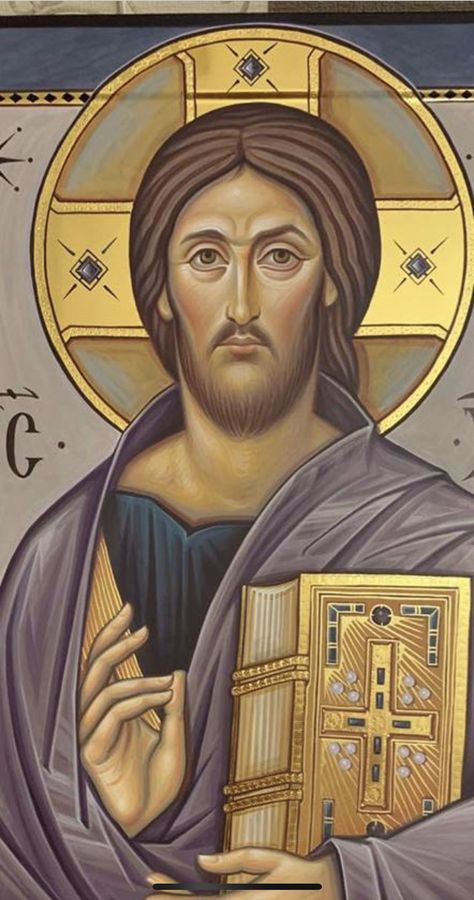 Pantocrator Orthodox Icons, Orthodox Wallpaper Iphone, Orthodox Wallpaper, Orthodox Art, Biblical Artwork, Jesus Christ Painting, Paint Icon, Orthodox Christian Icons, Christian Images