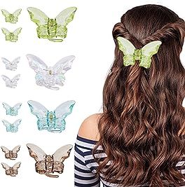 Hair Clips For Thick Hair, Clear Butterfly, Clips For Thick Hair, Hair Clips Cute, Butterfly Hair Accessories, Butterfly Hair Clips, Cute Hair Clips, Big Butterfly, Beautiful Hair Accessories