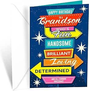 Grandson Birthday, Puzzle For Adults, Wooden Jigsaw, Eco Friendly Paper, Happy Birthday Cards, Paper Cards, Made In America, Business Supplies, Birthday Greetings