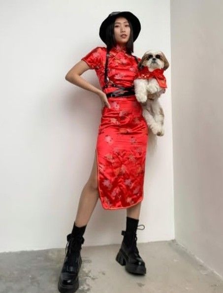 Qipao Outfit, Red Black Outfit, Chinese Style Dress, Futuristic Fashion, Asian Outfits, Post Malone, Fashion Fits, Mode Vintage, Korean Outfits