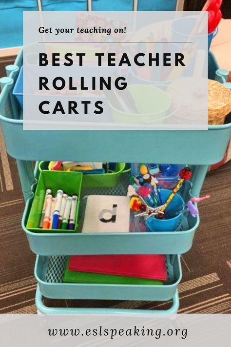 3 Tier Rolling Cart Ideas Classroom, Floating Teacher Cart, Teaching From A Cart, Traveling Teacher Cart, Teacher Rolling Cart, Best Teacher Bags, Rolling Craft Cart, Teacher Cart, Recess Games