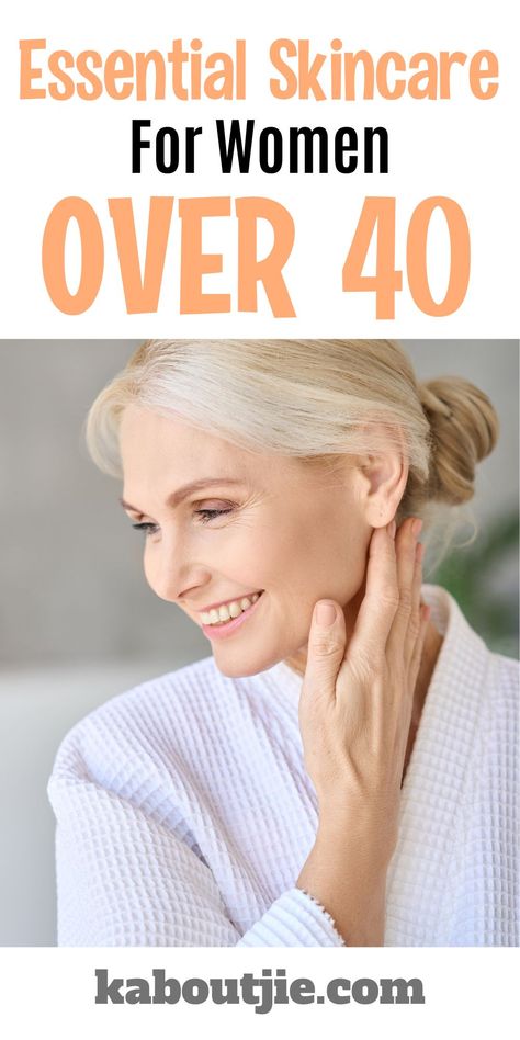 40 years old is the tipping point as far as aging goes, making skincare for women over 40 absolutely essential, here are the basics. #Skincare #Women #Beauty Skincare For 40s For Women, Look Younger At 40, 40 Year Old Women, Anti Aging Exercise, Gen Z Fashion, Eyeshadow Tips, Tipping Point, Ageless Style, Anti Aging Tips