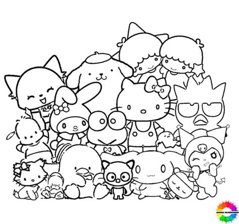 Sanrio Characters Coloring Pages, Sanrio Coloring Pages, Mini Coloring Pages, Sanrio Coloring, Hello Kitty Coloring Pages, Kitty Coloring Pages, Blank Coloring Pages, Monster Truck Coloring Pages, Mermaid Coloring Book