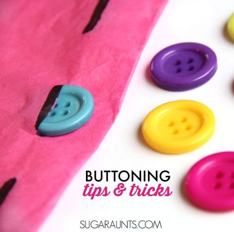 Teach kids how to button with this cute egg carton buttoning activity!  This is fun to make while working on fine motor skills and helping kids with a difficult self-care task. Buttoning Activities, Bilateral Coordination, Self Help Skills, Occupational Therapy Activities, Pediatric Occupational Therapy, Preschool Fine Motor, How To Teach Kids, Cute Egg, Fine Motor Skills Activities