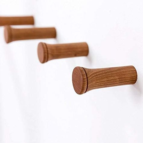 HomeDo Wooden Coat Hooks Wall Mounted Vintage Single Organizer Hangers, Handmade Craft Hat Rack Hat Hanger, Beech-3inch, 4Pack : Amazon.com.au: Home Coat Hook Wall, Wooden Coat Hooks, Coat Hooks Wall Mounted, Wall Mounted Hooks, Hat Organization, Hat Hanger, Wood Wax, Bamboo Wall, Hat Hooks