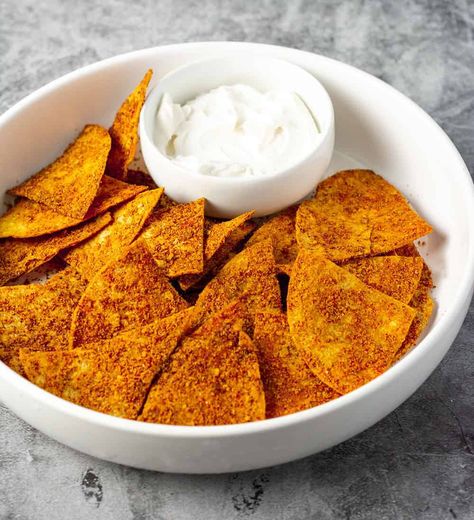 Vegan Nacho Cheese Doritos Recipe Homemade Doritos, Vegan Doritos, Healthy Tortilla Chips, Nacho Cheese Doritos, Doritos Recipes, Vegan Nacho Cheese, Nachos Cheese Recipe, Baked Plantains, Vegan Tortilla