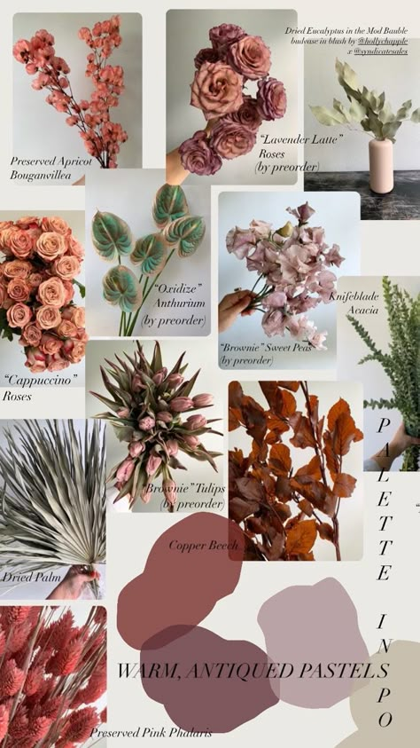 Color Pallet For Wedding, Fall Color Flower Arrangements, Mauve And Rust Wedding, Mauve And Terracotta Wedding, Mauve Fall Color Palette, Fall Mauve Wedding, Wedding Floral Color Palettes, Mauve Wedding Palette, Unique Wedding Color Palette