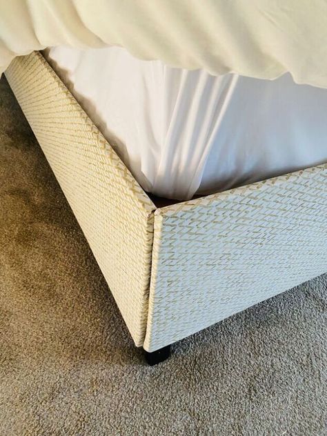 Wrap Around Bed Frame, Bed Frame Skirt, Diy Bed Frame Cover, How To Cover Bed Frame With Fabric, Cover Metal Bed Frame, Platform Bed Wrap, Bed Skirt Alternative Metal Frame Storage, Dyi Bed Frame, Bedskirt For Adjustable Bed Frame