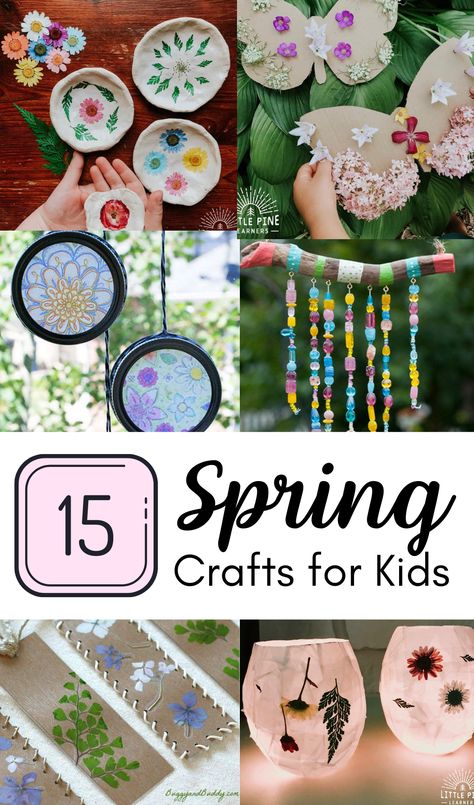 15 Spring Crafts for Kids that are Beautiful and Simple Spring Equinox Crafts, Spring Arts And Crafts, Springtime Crafts, Kids Handicraft, April Crafts, Diy Paper Flowers, Pressed Flower Crafts, Spring Kids, Spring Crafts For Kids