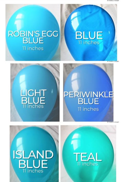 Shades Of Blue Balloon Arch, Balloon Tower, Blue Periwinkle, 5 Balloons, Renovation Inspiration, Balloon Arches, Balloon Ideas, Island Blue, Robin's Egg Blue