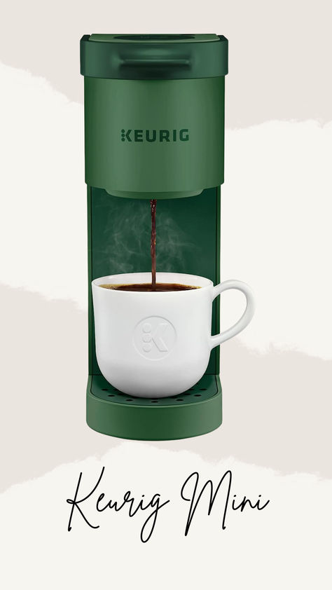 Keurig K-MIni Coffee Maker #ad #keurig #keurigmini #giftideas #gifts Keurig Aesthetic, Dorm Tour, Keurig Mini, Single Serve Coffee Maker, Pod Coffee Makers, Amazon Coffee, Single Serve Coffee Makers, Single Serve Coffee, Cord Storage