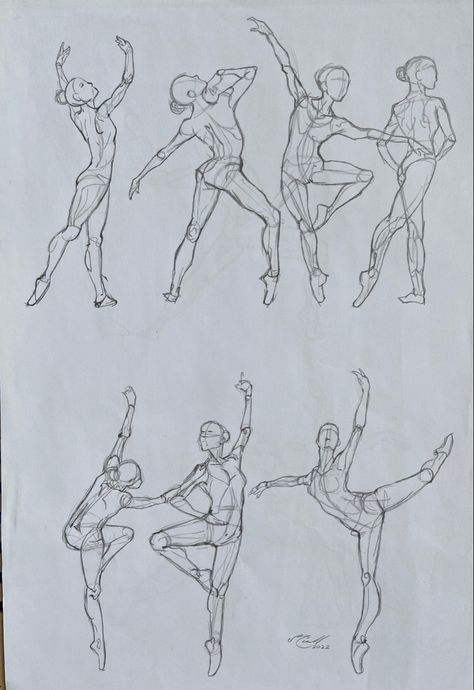 Ballet Pose Reference Figure Drawing, Ballet Dancing Drawing, Drawing Of A Dancer, Ballerina Drawing Reference, Dance Pose Drawing, Ballet Drawings Sketches, Ballet Poses Drawing, Draw Ballerina, Dancer Sketch