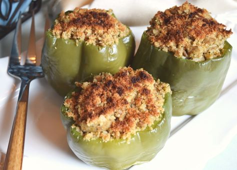 Boudin Recipe, Boudain Recipes, Barbecue Pork Ribs, Pumpkin Quinoa, Quinoa Stuffed Peppers, Alkaline Recipes, Bell Pepper Recipes, Stuffed Pepper, Cajun Cooking