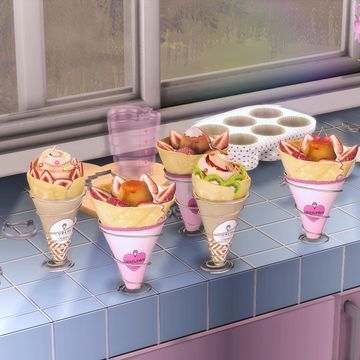 Sims 4 Ice Cream Shop Cc, Sims 4 Edible Cake, Sims 4 Dessert Cc, Sims 4 Pastry Cc, The Sims 4 Cc Edible Food, Edible Food Sims 4, Sims 4 Food Cc Edible Patreon, Sims 4 Waffle Maker, Sims4 Appliances