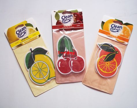 Lemon paper car air freshener is the most popular fruit scent, strawberry scent car air freshener can also last very long. Custom Air Freshener, Make Today A Good Day, Pink Fashion Show, Air Freshener For Car, Bday Vibes, Strawberry Scent, Car Items, Orange Car, Paper Car