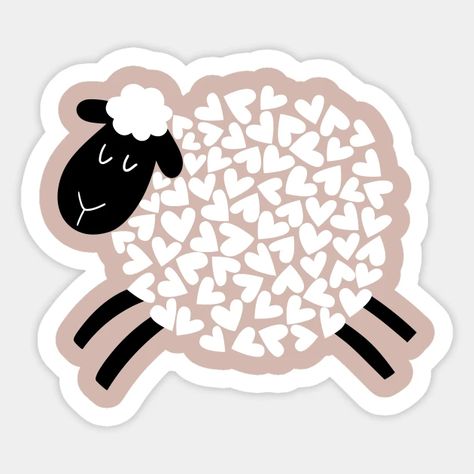 Funny sheep - Sheep - Sticker | TeePublic Sheep Sticker, Funny Sheep, Sticker Design, Sheep, Funny, Clothes, Sticker Designs