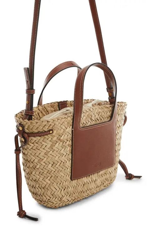 MANGO Taormina Straw Convertible Tote in Medium Brown - Best Deals You Need To See Straw Tote Bag, Adjustable Bag, Straw Tote, Women Men Shoes, Strap Top, Shopper Tote, Stylish Bag, Medium Brown, Summer 2024