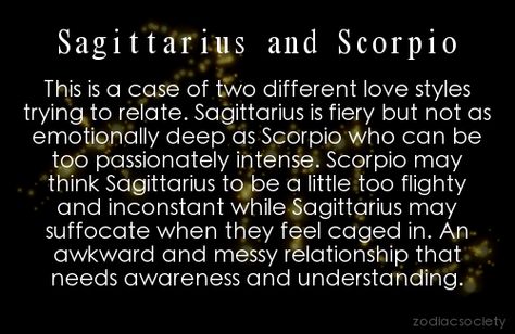 Sagittarius Scorpio - I'm around a lot of scorpios... maybe a good thing my husband isn't, although he's on the cusp! Scorpio And Sagittarius Compatibility, Scorpio Love Match, Scorpio And Sagittarius, Scorpio Sagittarius Cusp, Scorpio Relationships, Sagittarius Compatibility, Zodiac Quotes Scorpio, Sagittarius Relationship, Miss My Ex