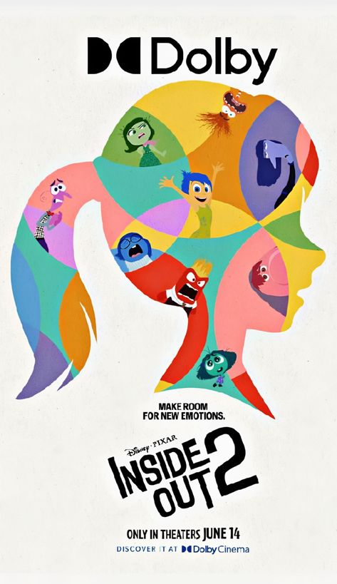 Inside Out Poster, Inside Out Riley, Animated Movie Posters, Emotions Posters, Movie Inside Out, Inside Out Characters, Inside Out Emotions, New Movie Posters, Disney Inside Out