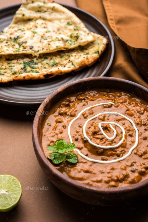 Dal Makhani by stockimagefactory. Dal makhani or daal makhni is a popular food from Punjab served with garlic naan or Indian bread #Sponsored #daal, #makhni, #popular, #makhani Daal Makhani Photography, Dal Makhani Photography, Daal Makhani Recipe, Food Moodboard, Dal Makhni, Restaurant Indian, Indian Food Photography, Dal Makhani, Garlic Naan