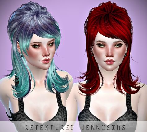 Sims 4 CC's - The Best: Newsea Postcard Hair retexture by Jennisims Sims 4 Big Hair, Amy Lee Hair, Sims 4 Ponytail Cc, Gyaru Sims 4 Cc, Sims 4 Cc Hairstyles, Sims 4 Folder, Vampire Hair, Spikey Hair, 2000s Hair