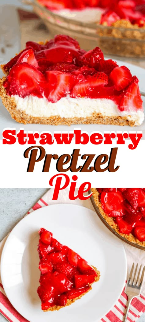 Strawberry Gelatin, Pretzel Pie, Pretzel Desserts, Cheesecake Layer, Crumble Pie, Strawberry Pretzel Salad, Pretzel Salad, Strawberry Pretzel, Pretzel Crust