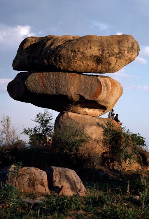 The balanced rocks in Epworth, Zimbabwe, give tourist a unique destination. Balancing Rocks, Rock Balancing, Nature Ideas, Balanced Rock, Voodoo Spells, Standing Stone, Nature Scenery, About Nature, Cool Rocks