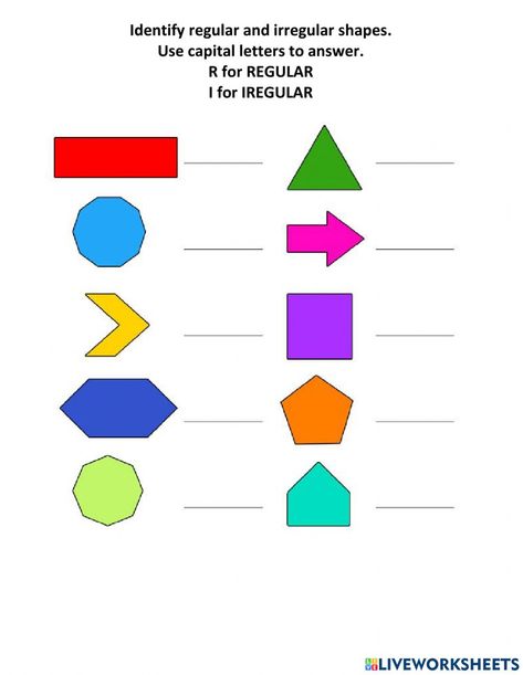 Regular And Irregular Polygons, 2 D Shapes, Polygons Worksheet, Irregular Polygons, Spelling Words List, Cursive Practice, Alphabet Photography, Homeschool Worksheets, Alphabet Kindergarten