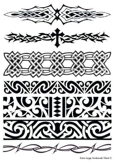 Extra Large Black Henna Temporary Tattoos | Band tattoo designs, Tribal armband tattoo, Arm band tattoo Tattoos Band, Celtic Band Tattoo, Tattoos Pulseras, Tattoo Arm Band, Celtic Tattoos For Men, Band Tattoos For Men, Celtic Cross Tattoos, Armband Tattoos, Rock Argentino