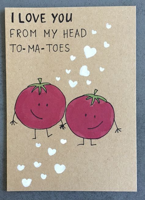 Card ‘I love you from my head tomatoes’ doodle Simple Gifts For Mom Birthday, Mother’s Day Simple Drawing, I Love You Cards Diy, Tomato Doodle, Handmade Mothers Day Card Ideas, Moms Day Card, Mothers Dat, Diy Gifts For Husband, Mother Day Ideas