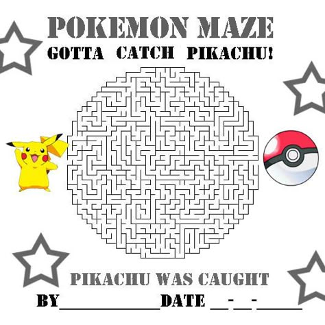 POKEMON COLORING PAGES: PIKACHU AND POKEBALL MAZE - POKEMON ACTIVITY SHEET Pokemon Maze Free Printable, Pokemon Activity Sheets Free Printable, Pokemon Maze, Pokemon Activities, Pokemon Activity, Pokemon Party Invitations, Pokemon Printables, Pikachu Coloring, Pokémon Birthday