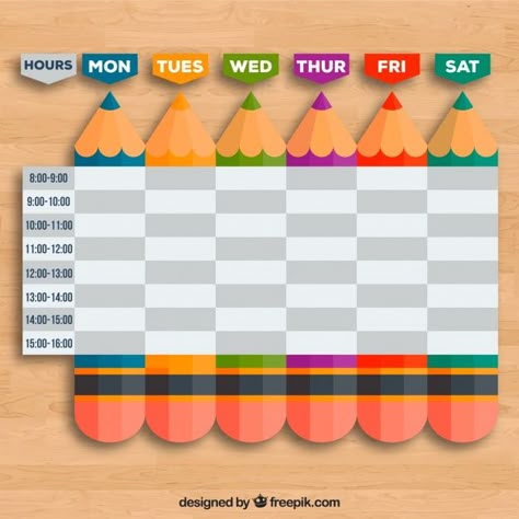 Class Time Table Ideas, Time Table Decoration Ideas For School, Timetable Ideas For Classroom, Time Table Design, Time Table Ideas, Timetable For School, Timetable Design, Attendance Register, Timetable Template