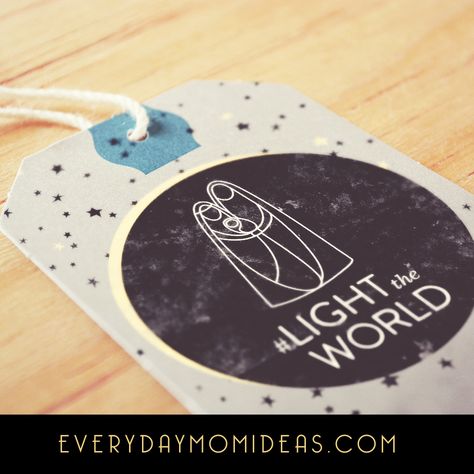 #Light The World – 8 Gift Tags (FREE Printable) – House of Pixel Dust Relief Society Birthday Gifts, Lds Christmas Gifts, Gift Tags Free Printable, Pixel Dust, Lds Christmas, Light The World, World Printable, Relief Society Birthday, Christmas Gift Tags Free