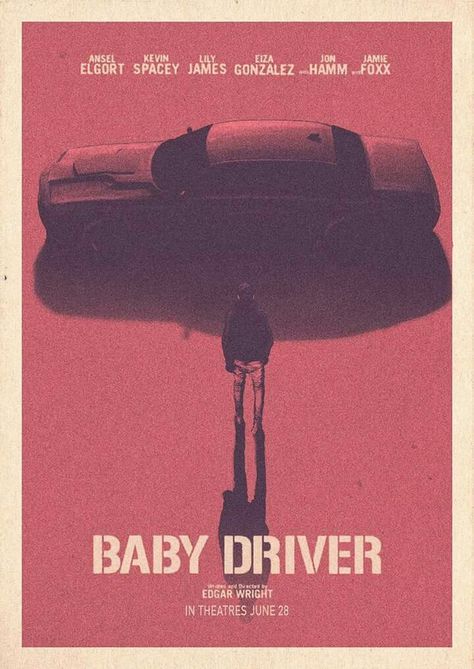 Baby Driver Poster, Edgar Wright, Ansel Elgort, Iconic Movie Posters, 11x17 Poster, Baby Driver, Film Poster Design, Movie Poster Wall, Movie Posters Design