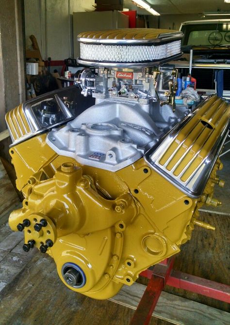 Chevy truck "Ochre" Small Block Chevy Engine, Sbc 350 Engine, 350 Chevy Engine, Ford Popular, Chevy Crate Engines, Chevy 350 Engine, 63 Impala, Chevy Ls Engine, Corvette Engine