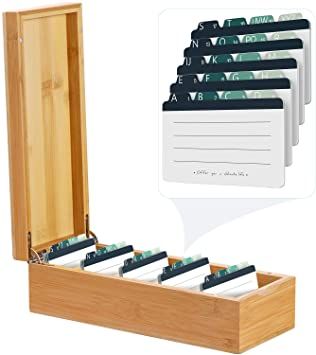 3 X 5 Index Card Holder, Index Card Holder, Index Card Holders, Wood Business Card Holder, Wood Business Cards, Business Card Organizer, Index Dividers, Contact Card, Card Files