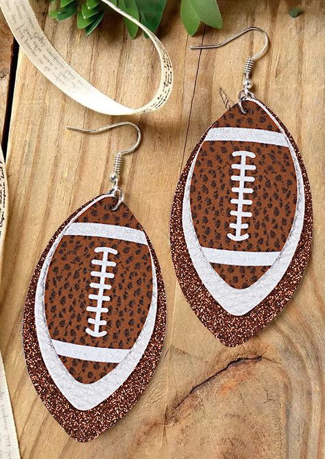 Product Description Package: 1 pair Gender: Women Shapepattern :Water Drop Style: Casual Material: PU Decoration : Sequined Item Weight: 20.00 gram Size: 4*8.5cm Football Jewelry, Football Earrings, Style Sportif, Glitter Earrings, Sports Lover, Girls Jewelry, Water Drop, Fashion Jewelry Necklaces, Gift Accessories