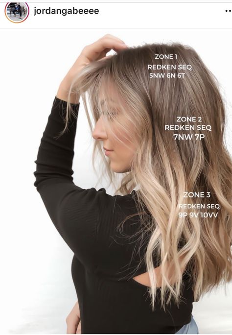 Level Seven Blonde, Cool Toner For Blonde, Low Lights For Blonde Hair Formula, Vanilla Blonde Hair Formula, Blonde Lowlight Formula, Redken Root Smudge Formula, Dark Blonde Formula, Bronde Balayage Formula, Old Money Blonde Formula