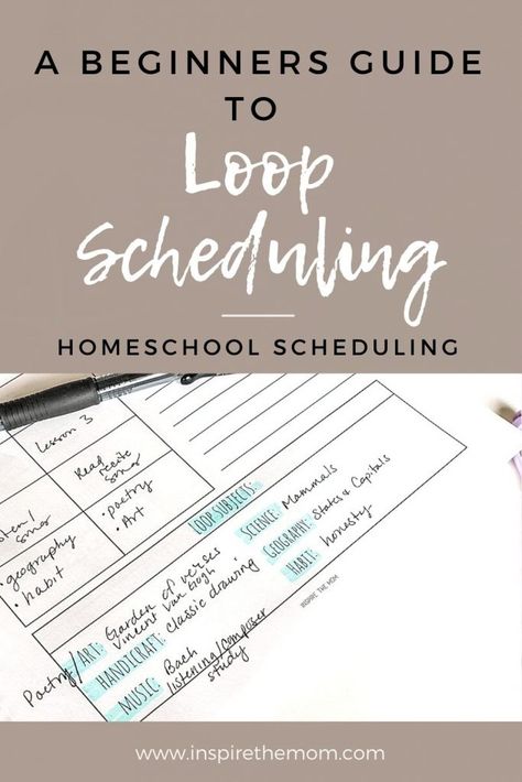 A Beginners Guide to Loop Scheduling - Inspire the Mom Loop Schedule Homeschool, Organize Schedule, Loop Schedule, Folder Binder, Homeschooling Classroom, Homeschool Adventures, Calendar Designs, Morning Basket, Free Homeschool Curriculum