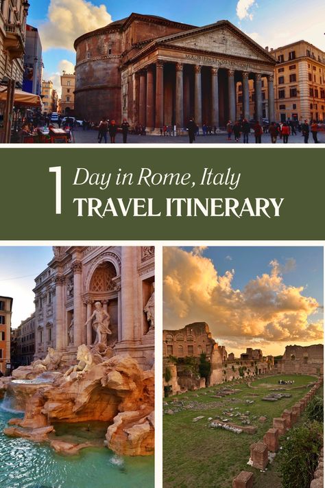 Even if you only have one day in Rome, you would be surprised at how much you can get out of this day!  On this page, I've outlined some options for one day in Rome itineraries for the unique traveler in you.   ©romewise Must Do In Rome Italy, Rome In One Day, European Birthday, Must See In Rome, One Day In Rome, Rome In A Day, Day In Rome, Rome Trip, Rome Itinerary