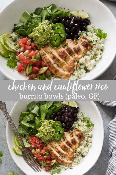 Lime Cauliflower Rice, Rice Burrito, Chicken Burrito Bowls, Cilantro Lime Cauliflower Rice, Cauliflower Rice Recipes, Chicken Burrito, Healthy Low Carb, Chicken Burrito Bowl, Boiled Egg Diet Plan