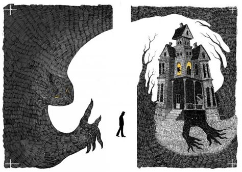 Longlist for The Book Illustration Competition 2015 is on display now. Creepy Illustration, Horror Book Illustration, Black And White Book Illustration, Ghost Story Illustration, Storyboard Illustration Children Books, Children’s Book Illustration Pages, Book Illustration Layout, Scary Ghost Pictures, Ghost Books