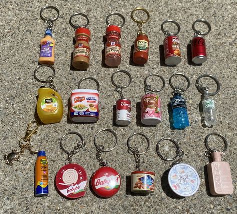 Mini Brands Mini Food Keychain The keychain is approximately 3 inches long. It is plastic on a metal chain and key ring. Buyer will recieve one keychain. Trinket Keychain, Food Keychains, Food Keychain, Trashy Outfits, Cool Keychains, Mini Brands, Organize Craft Supplies, Unique Keychains, Crochet Food