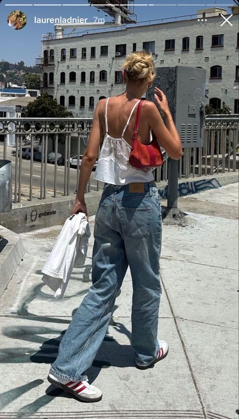 Summer City Outfits Street Style, Hailey Bieber Summer, New York City Outfits Summer, Fit Checks, Shopping Aesthetic, Fit Board, Adidas Samba Outfit, Nyc Outfits, Samba Outfit