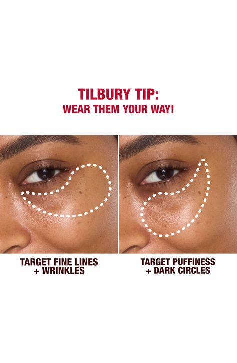 What it is: A Nordstrom-exclusive cooling hydrogel cushion of eye patches that hydrate skin and help smooth the appearance of fine lines while depuffing your undereyes.What it does: The nonslip, nondrip eye patches are supercharged with ultrahydrating absorb and lock technology for an instant eye lift effect. Charlotte's magic ratio of ingredients targets the entire under-eye at once. The serum absorbs quickly leaving skin immediately prepped for makeup application.Key ingredients:- Absorb & Loc Dior Under Eye Patches, Eye Patch Skin Care, Pink Under Eye Patches, Gold Under Eye Patches, Undereye Patches, Eye Lift, Eye Patches, Eye Contour, Makeup Application