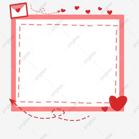 Border Design For Love Letter, Red Border Design, Letter Borders, Valentines Day Border, Love Decorations, Easy Love Drawings, Red Rose Petals, Simple Borders, Love Backgrounds