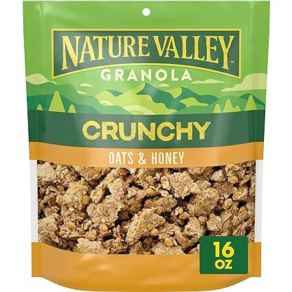 Amazon.com: Nature Valley Crunchy Granola, Oats and Honey, Resealable Bag, 16 OZ Granola Oats, Nature Valley Granola, Nature Valley, Oats And Honey, Crunchy Granola, Granola, Oats, Honey, Free Shipping