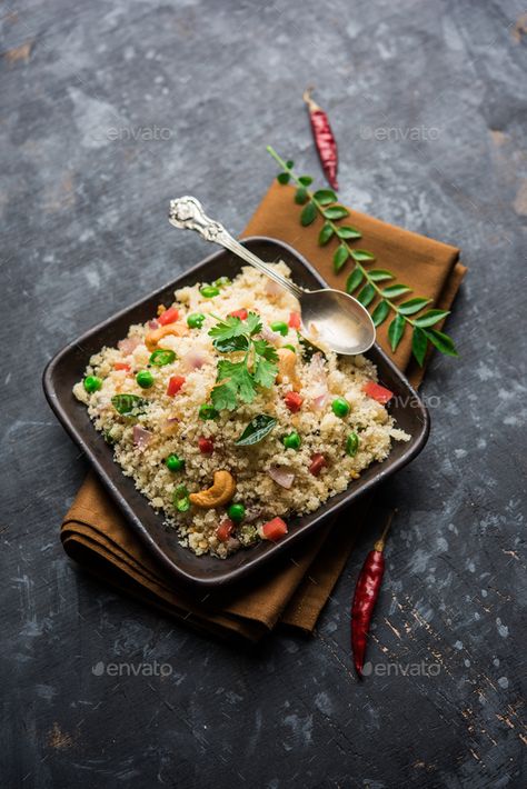 Semolina Upma by stockimagefactory. Rava Upma / Uppuma ¨C south indian breakfast served in a bowl. selective focus #Sponsored #Rava, #Uppuma, #south, #Semolina Rava Upma, South Indian Breakfast, Kerala Food, Indian Breakfast, A Bowl, Pasta Salad, Bowl, Ethnic Recipes